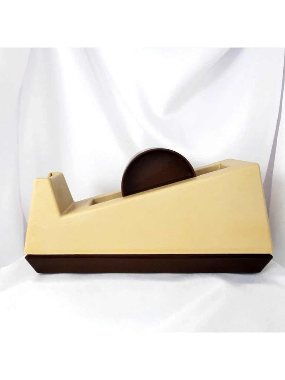 VTG 3M Scotch C-25 Heavy-Duty Desktop Tape Dispenser Beige/Brown Model 28000 USA